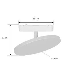 Lindby LED-skinnelampe Lumaro, hvit, aluminium, 48V, dimbar