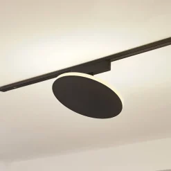 Lindby LED-skinnelampe Lumaro, svart, aluminium, 48V, dimbar| Skinnesystem