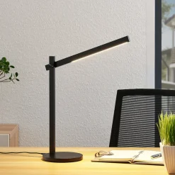 Lindby LED-skrivebordslampe Loretta, 43 cm, svart, CCT Clearance