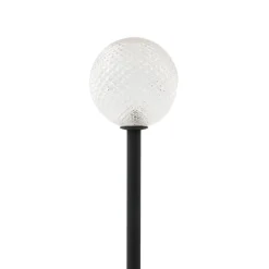 Lindby LED-solcellelampe Brindley, svart, glass, IP65| Utespotter