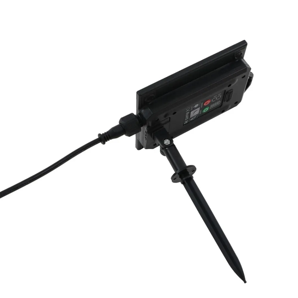 Lindby LED-solcellelampe Balian, svart, aluminium, 3 000 K| Utespotter