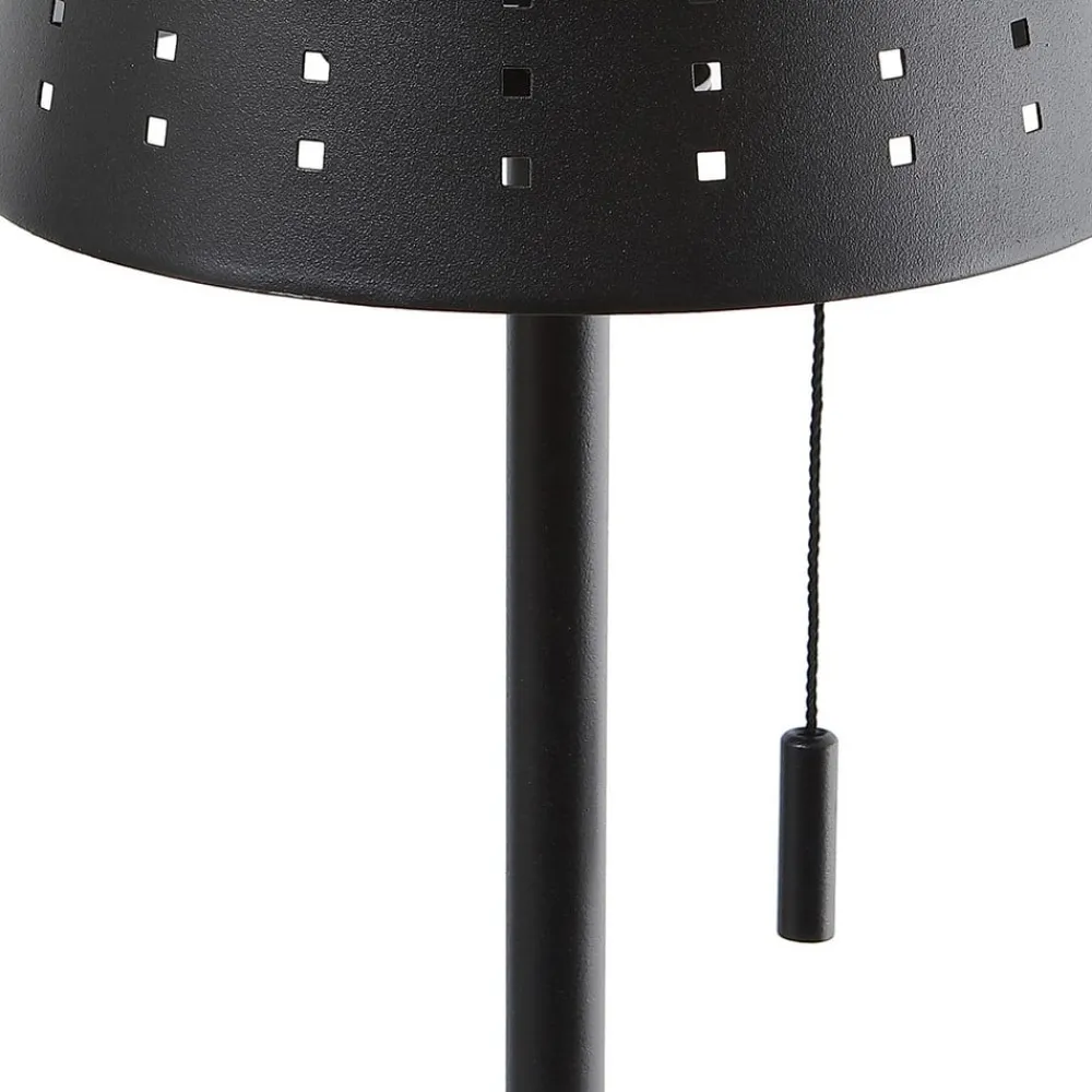 Lindby LED-solcellelampe Hilario, svart, jern, oppladbart batteri| Terrassebelysning|Solcellelamper