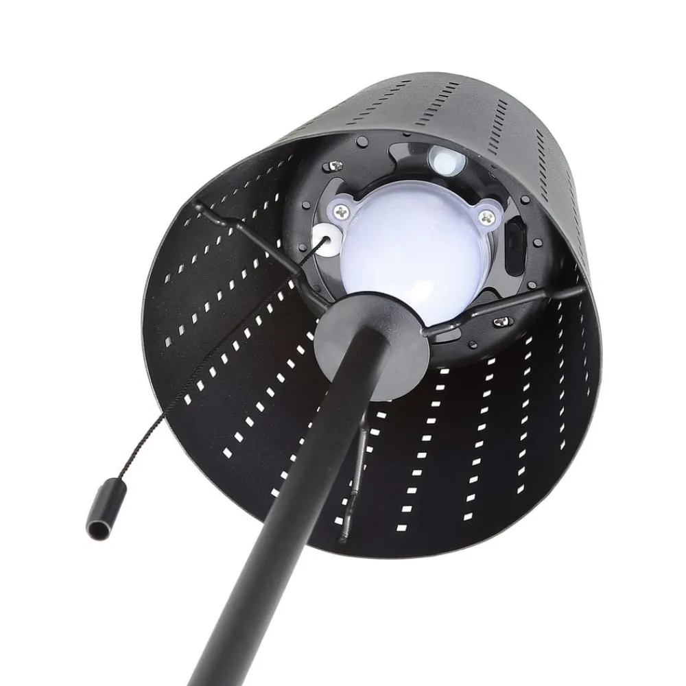 Lindby LED-solcellelampe Hilario, svart, jern, oppladbart batteri| Terrassebelysning|Solcellelamper