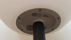 Lindby LED-solcellelampe Lago, Ø 30 cm, globus, jordspyd, hvit| Dekorasjonsbelysning|Terrassebelysning