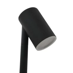 Lindby LED-solcellelampe Myric, sett med 3, svart, aluminium, 3 000K Hot
