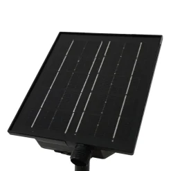 Lindby LED-solcellelampe Myric, sett med 3, svart, aluminium, 3 000K Hot