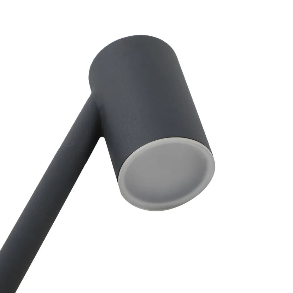 Lindby LED-solcellelampe Myric, svart, aluminium, 3 000 K| Utespotter