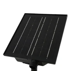 Lindby LED-solcellelampe Sabriel, buet, svart, aluminium, 3000K Outlet