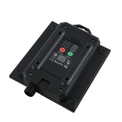 Lindby LED-solcellelampe Sabriel, buet, svart, aluminium, 3000K Outlet