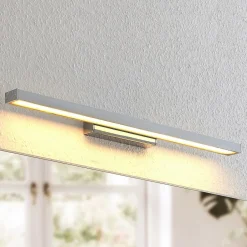 Lindby LED-speillampe Alenia, 60 cm, krom, aluminium, IP44| Led-Innendørs