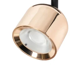 Lindby LED-spot 48 V Lumaro, rosa gull, Ø 8,2 cm, aluminium, dimbar| Skinnesystem