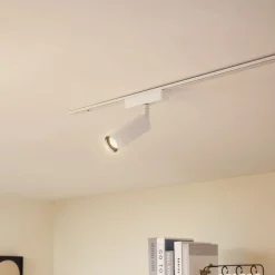 Lindby LED-spot 48 V Lumaro, hvit, Ø 4 cm, aluminium, dimbar| Skinnesystem