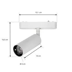 Lindby LED-spot 48 V Lumaro, hvit, Ø 4 cm, aluminium, dimbar| Skinnesystem