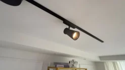 Lindby LED-spot 48 V Lumaro, svart, Ø 7 cm, dimbar| Skinnesystem