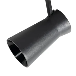 Lindby LED-spot 48 V Lumaro, svart, Ø 7 cm, dimbar| Skinnesystem