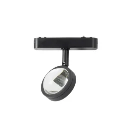 Lindby LED-spot 48 V Lumaro, svart, Ø 7,3 cm, aluminium, dimbar| Skinnesystem