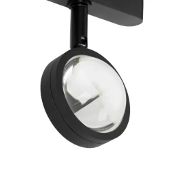 Lindby LED-spot 48 V Lumaro, svart, Ø 7,3 cm, aluminium, dimbar| Skinnesystem