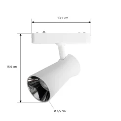 Lindby LED-spot 48 V Lumaro, hvit, Ø7cm, plast, dimbar
