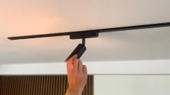 Lindby LED-spot 48 V Lumaro, svart, Ø 4 cm, aluminium, dimbar| Skinnesystem|Led-Innendørs