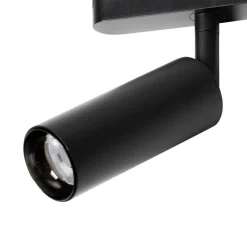 Lindby LED-spot 48 V Lumaro, svart, Ø 4 cm, aluminium, dimbar| Skinnesystem|Led-Innendørs