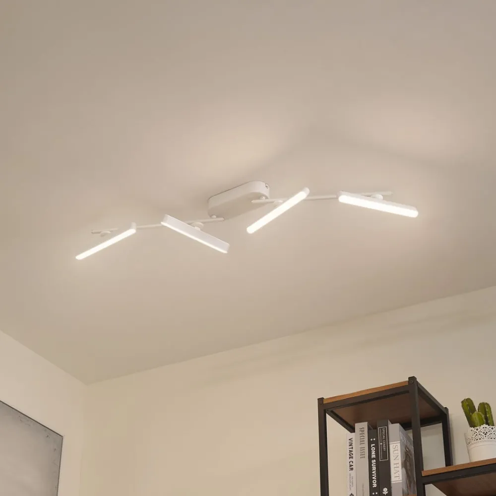 Lindby LED-spotlight Eldrin, hvit, 4 lyskilder, lyslist| Led-Innendørs|Spotter I Tak