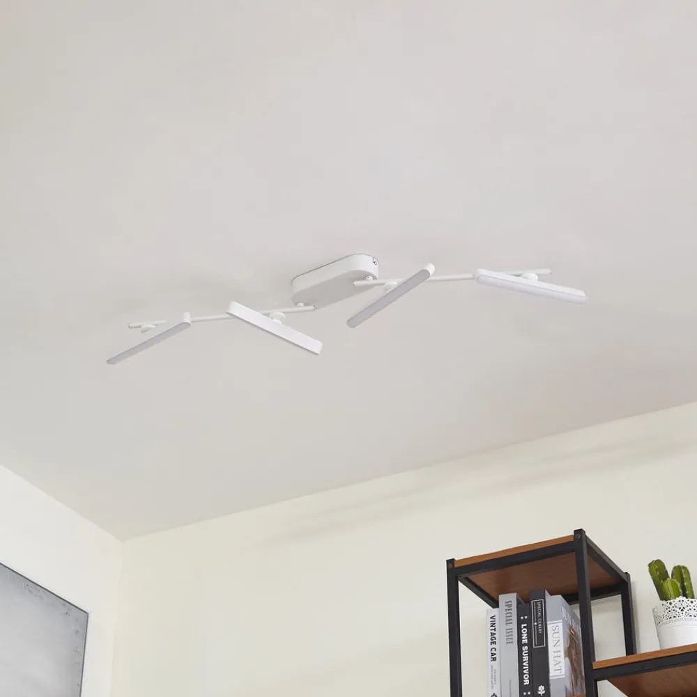 Lindby LED-spotlight Eldrin, hvit, 4 lyskilder, lyslist| Led-Innendørs|Spotter I Tak