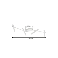 Lindby LED-spotlight Eldrin, hvit, 4 lyskilder, lyslist| Led-Innendørs|Spotter I Tak