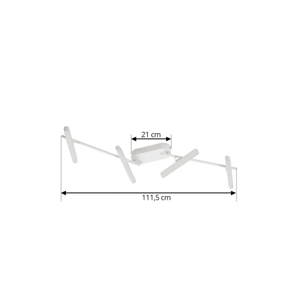 Lindby LED-spotlight Eldrin, hvit, 4 lyskilder, lyslist| Led-Innendørs|Spotter I Tak
