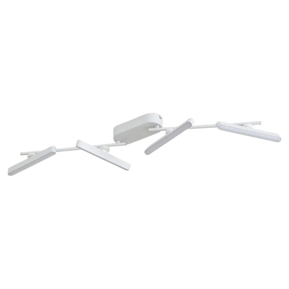 Lindby LED-spotlight Eldrin, hvit, 4 lyskilder, lyslist| Led-Innendørs|Spotter I Tak