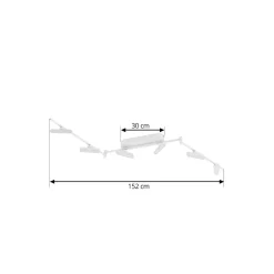 Lindby LED-spotlight Eldrin, hvit, 6 lyskilder, lyslist Discount