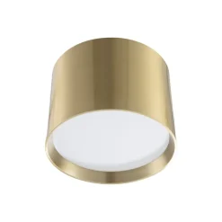 Lindby LED-spotlight Nivoria, Ø 12 cm, gullfarget, metall| Spotter I Tak