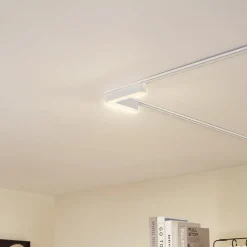 Lindby LED-stripe 48 V Lumaro,hvit,L-form,plast,dimbar| Skinnesystem