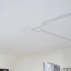 Lindby LED-stripe 48 V Lumaro,hvit,L-form,plast,dimbar| Skinnesystem