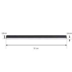 Lindby LED-stripe 48 V Lumaro,svart,20W,plast,dimbar| Skinnesystem
