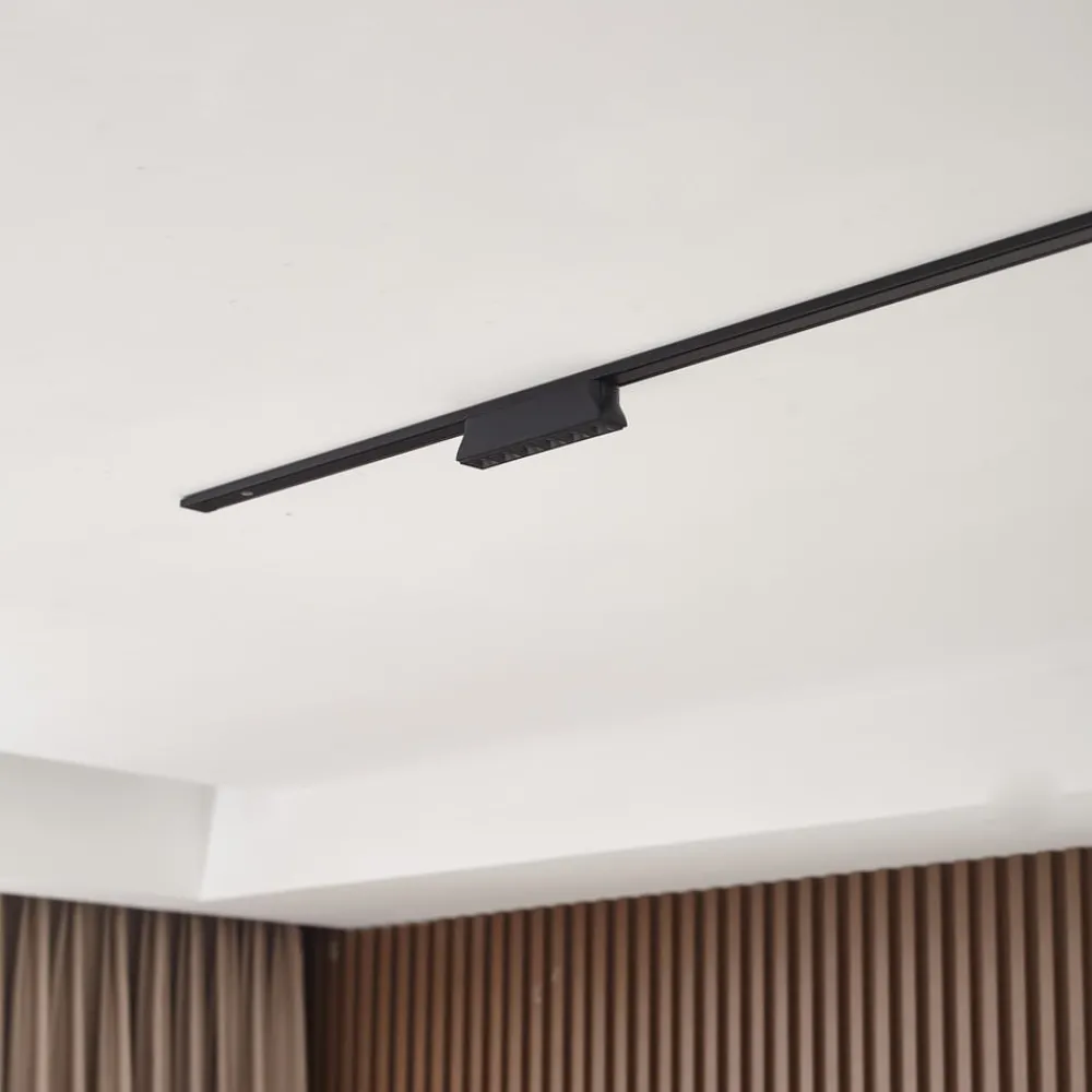 Lindby LED-stripe 48 V Lumaro,svart,6 punkter,2,5cm,dimbar| Skinnesystem