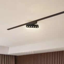 Lindby LED-stripe 48V Lumaro,svart,6 punkter,roterbar,dimbar| Skinnesystem