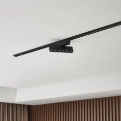 Lindby LED-stripe 48V Lumaro,svart,6 punkter,roterbar,dimbar| Skinnesystem