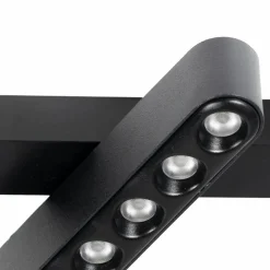 Lindby LED-stripe 48V Lumaro,svart,6 punkter,roterbar,dimbar| Skinnesystem