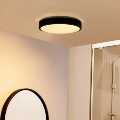 Lindby LED-taklampe Ashen, 3000 K. hvit, plast| Led-Innendørs