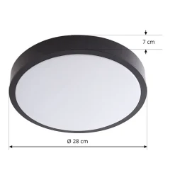 Lindby LED-taklampe Ashen, 3000 K. hvit, plast| Led-Innendørs