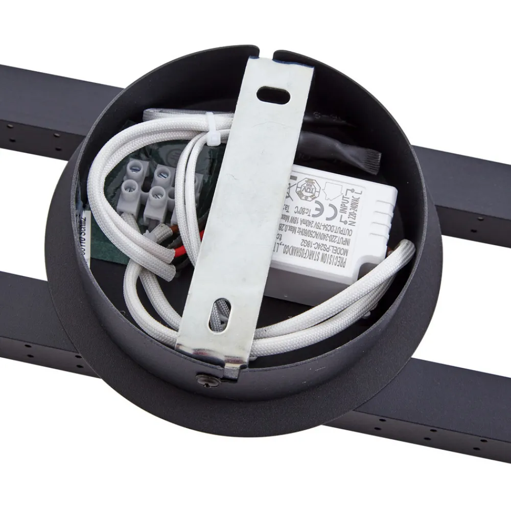 Lindby LED-taklampe Aurendor, 135 cm, svart, metall Online