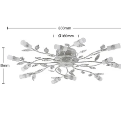 Lindby LED-taklampe Bolonia, bronse/hvit, Ø 80 cm New