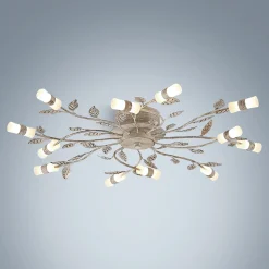 Lindby LED-taklampe Bolonia, bronse/hvit, Ø 80 cm New