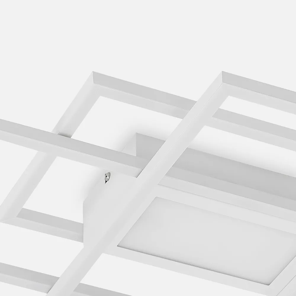 Lindby LED-taklampe Caitlin, hvit, metall, 105 cm Discount