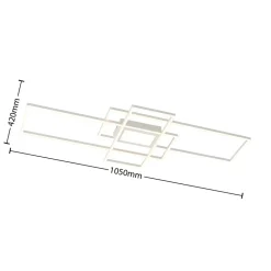 Lindby LED-taklampe Caitlin, hvit, metall, 105 cm Discount