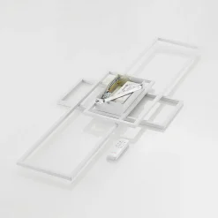 Lindby LED-taklampe Caitlin, hvit, metall, 105 cm Discount