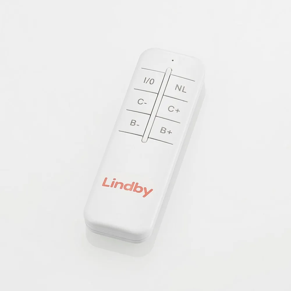 Lindby LED-taklampe Caitlin, hvit, metall, 105 cm Discount