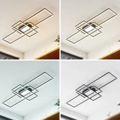 Lindby LED-taklampe Caitlin, antrasitt, metall, 105 cm Best