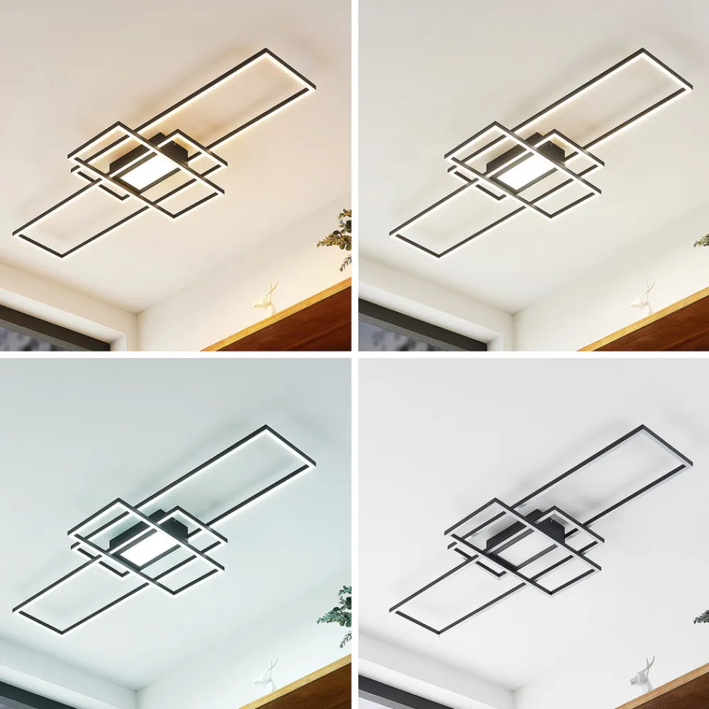 Lindby LED-taklampe Caitlin, antrasitt, metall, 105 cm Best