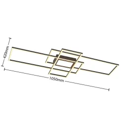 Lindby LED-taklampe Caitlin, antrasitt, metall, 105 cm Best